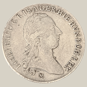 Moeda de Prata de 1 Kronenthaler, Itália - Ano: 1786 - Imp. José II