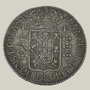 Moeda de Prata de 960 Réis (Patacão), Brasil Colônia - Ano: 1815 R - Rei João VI
