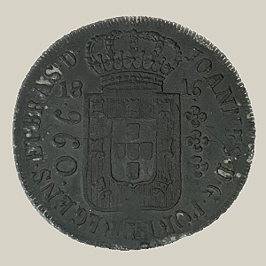 Moeda de Prata de 960 Réis (Patacão), Brasil Colônia - Ano: 1816 R - Rei João VI
