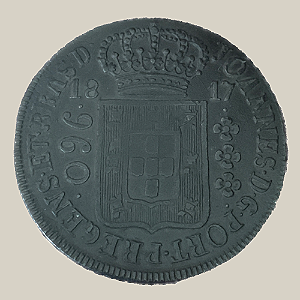 Moeda de Prata de 960 Réis (Patacão), Brasil Colônia - Ano: 1817 R - Rei João VI