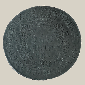 Moeda de Prata de 960 Réis (Patacão), Brasil Reino Unido - Ano: 1818 R - Rei João VI