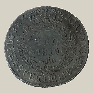 Moeda de Prata de 960 Réis (Patacão), Brasil Reino Unido - Ano: 1819 R - Rei João VI