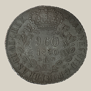 Moeda de Prata de 960 Réis (Patacão), Brasil Reino Unido - Ano: 1820 R - Rei João VI