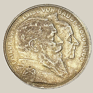 Moeda de Prata de 2 Marcos - Império Alemão - 1906 - Frederico I