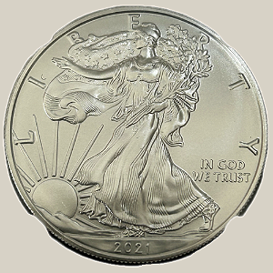 Moeda de Prata de 1 Dólar (Tipo I) - EUA - 2021 - Pres. Joe Biden