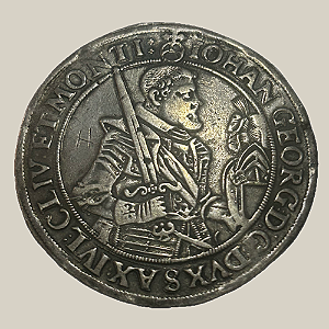 Moeda de Prata de 1 Thaler, Saxônia - Ano: 1628 - John George I