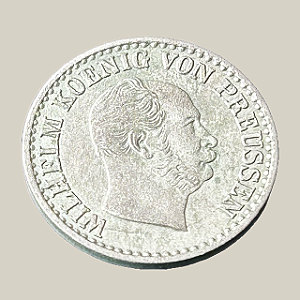 Moeda de bilhão, 1 Silbergroschen (1871A) –  Prússia