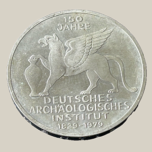Moeda de prata, 5 Deutsche Mark (1979J) – República Federal da Alemanha (Archäologisches Institut)