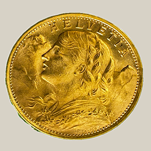 Moeda de ouro, 20 Francos (1935LB), Suíça