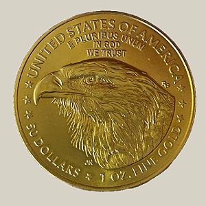 Moeda de ouro, 50 Dólares (2023), 1oz, EUA, American Gold Eagle