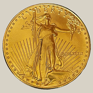 Moeda de ouro, 50 Dollars (1 oz), EUA (1989) – American Gold Eagle