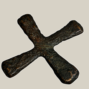Cruz de Katanga / Handa – Protomoeda de Cobre – Congo, África Ocidental – séc. XIX–XX