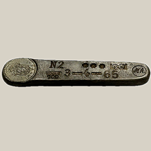 Barra de prata, comemorativa SANPEX N2, 1966, Brasil