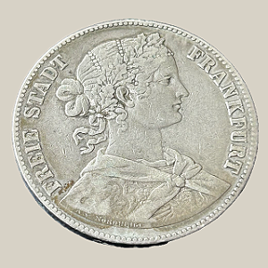 Moeda de prata, 1 Vereinsthaler (1860) – Cidade Livre de Frankfurt