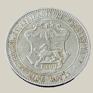 Moeda de prata, 1 Rupie (1893) – Guilherme II – África Oriental Alemã