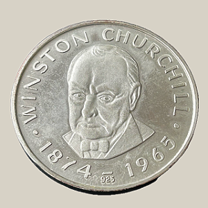 Moeda de prata, 4th Thaler of Europe – Winston Churchill (1973)
