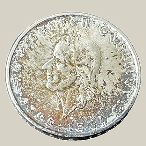 Moeda de prata, 2 Reichsmark (1934F) – Friedrich Schiller – 175 Anos de seu Nascimento – Alemanha