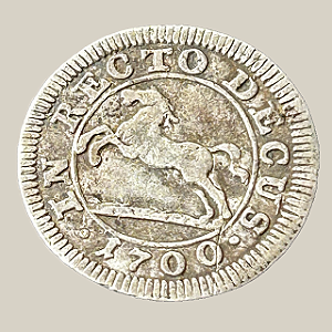 Moeda de prata, 2 Mariengroschen (1700) – Georg Ludwig – Brunswick-Lüneburg-Calenberg-Hannover