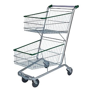 Carrinho Duplo Cesto 120L