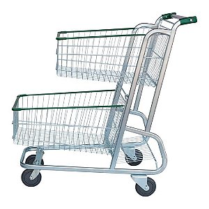 Carrinho Duplo Cesto 130L