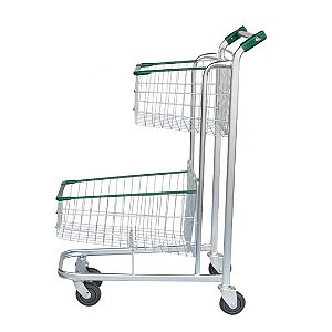 Carrinho Duplo Meio Cesto 70L
