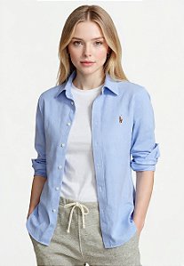 POLO RALPH LAUREN Camisa manga longa - Blusa com botões - azul claro