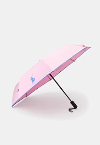 Guarda-Chuva Feminino Polo Ralph Lauren Umbrella Rosa e Azul