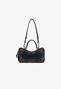 Bolsa Masculina de Couro Camperlab - Preta e Marrom