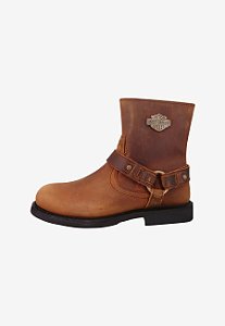 Bota Masculina Cowboy Motoqueiro Scout de Cano Curto Harley Davidson - Marrom