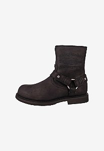 Bota Masculina Cowboy Motoqueiro de Cano Curto Harley Davidson - Preta
