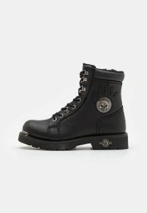 Bota Harley Davidson diversion de cano curto com cadarço - pretas