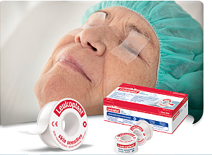 Leukoplast skin sensitive Fita Adesiva com Adesivo de Silicone para Fixação com Carretel Antimicrobiano