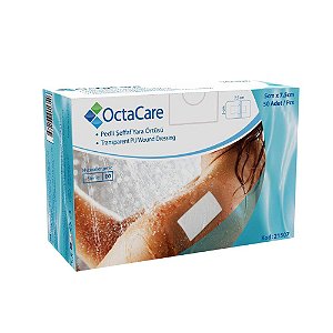 Curativo Estéril Filme Transparente com Compressa Absorvente em PU OctaCare - OctaMed