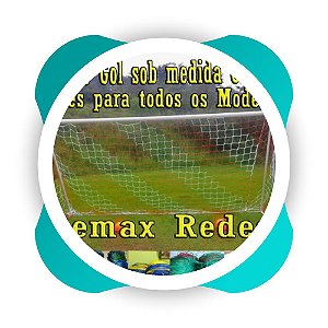 Rede de Gol Colorida Futebol Society no fio 4 mm   4.00 x 2.20 x 0.60 x 1.20 Nylon -VEU -  (PAR)