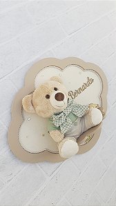 Guirlanda porta maternidade - Modelo urso menino