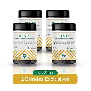 Kest 60 Cáps  Bothanica Mineral  - 4 Unidades  + Brinde Exclusivo ( Roll On 10ml Blend Óleos Essenciais p/ Ansiedade e Relax )