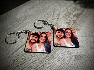 23 - Chaveiro em mdf Quadrado Personalizado