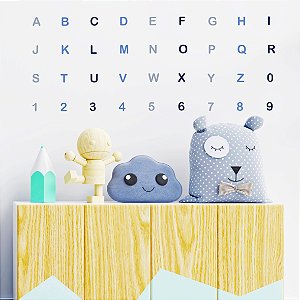 Kit Adesivos Vinílicos de Parede - Números e Letras