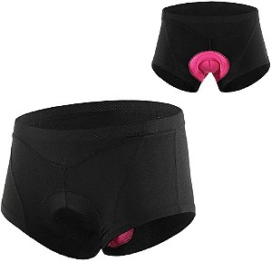 Shorts de ciclismo, Romacci Roupa íntima feminina de bicicleta 3D com acolchoamento de gel