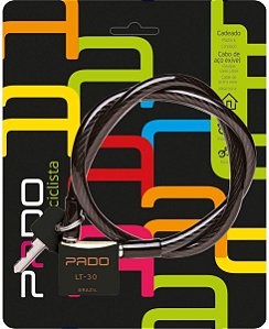 CADEADO BICICLETA SM LT-30MM PRETO, Pado, 51017278, Dourado