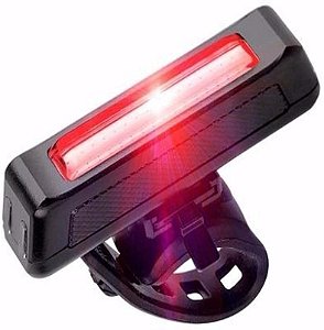 Lanterna P Bicicleta Recarregavel Led Vermelho 6 Funcoes