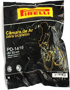 CÂMARA DE AR BICICLETA PIRELLI 14-16X1.75 BICO GROSSO NATHOR