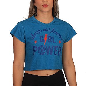 Cropped Girl PWR Azul