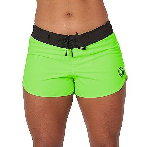 Short fem. tactel curto - Verde Neon