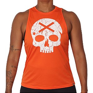 Regata fem Cracked Skull - Laranja