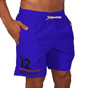 Short Mas. Personalizável BSCross - Azul