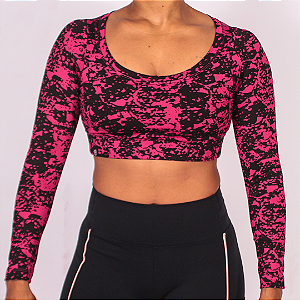 Cropped Manga Longa - Pink Abs.