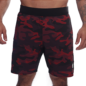 Short masc Tactel BS Camouflage - Vermelho