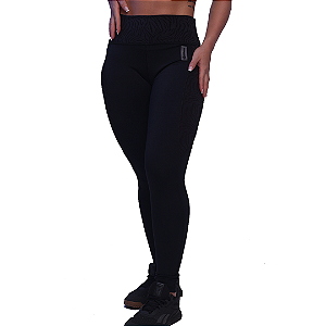 Calça Legging Compress Texture - Preto