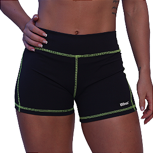 Short fem. intermed. BS Recorte - Preto / Verde